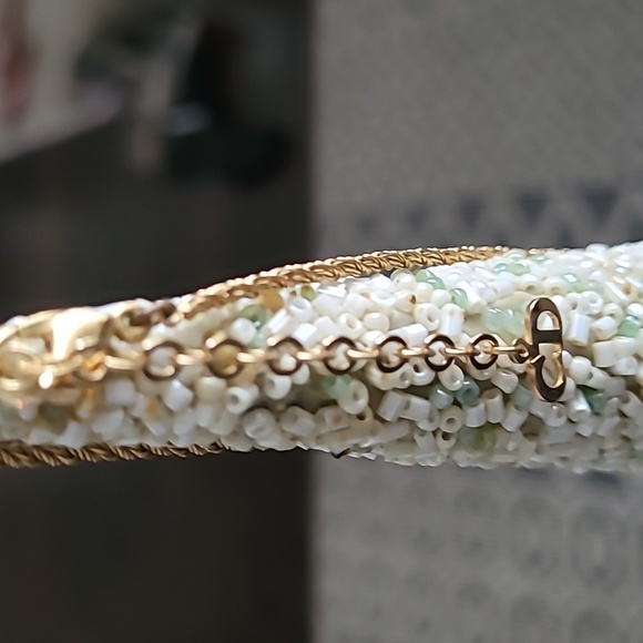 CHRISTIAN DIOR ROPE CHAIN WITH FAUX PEARL PENTANT. - Picture 2 of 5